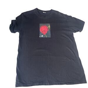 SUPREME Araki Short Sleeve Rose Tee Shirt Black Large